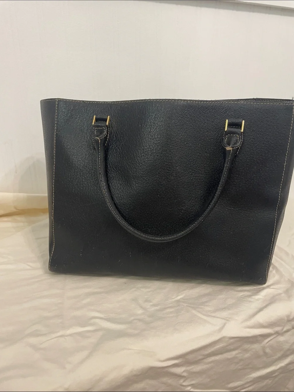 Kate Spade Black Leather Tote Bag